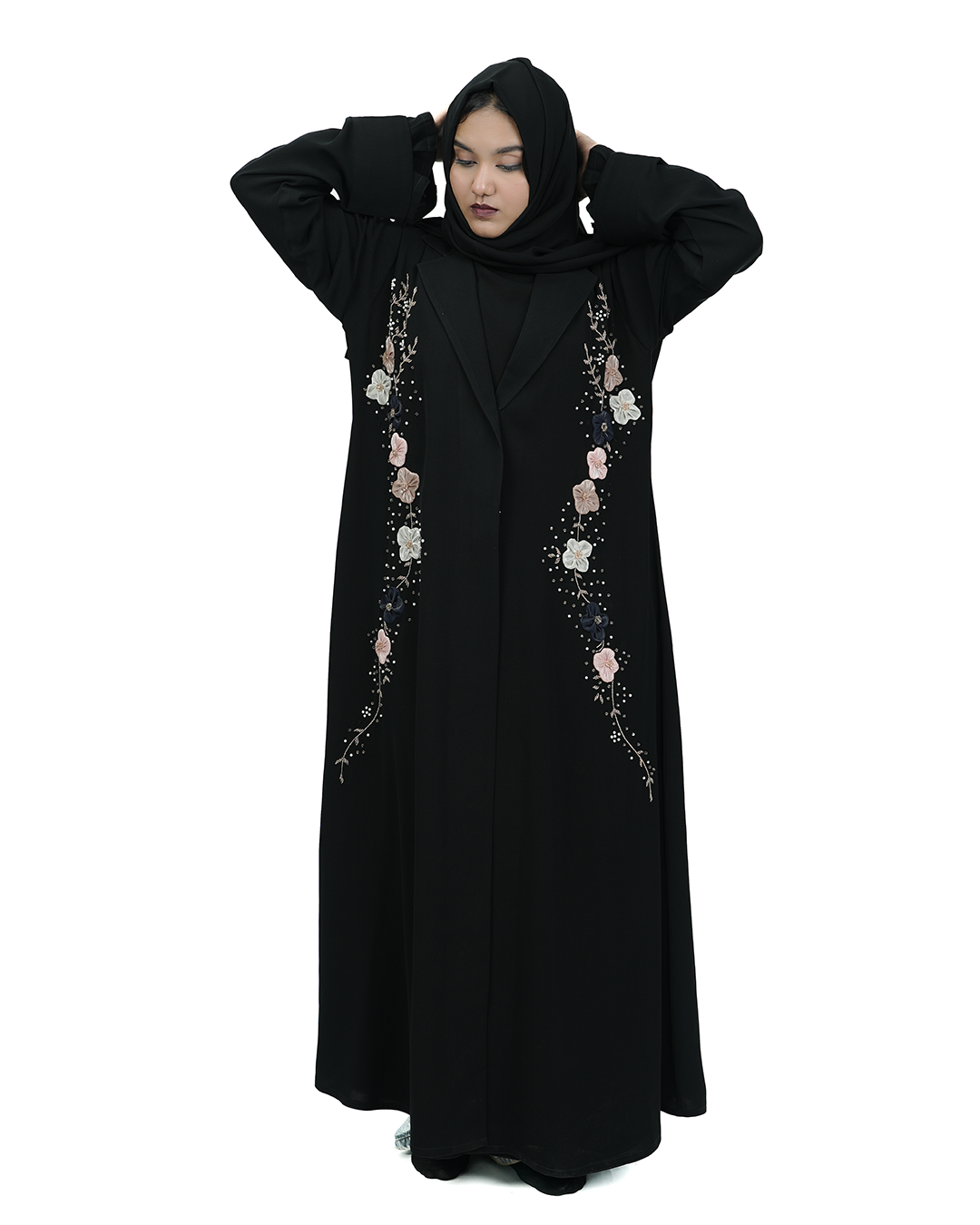 THE 3D FLORA TUX ABAYA