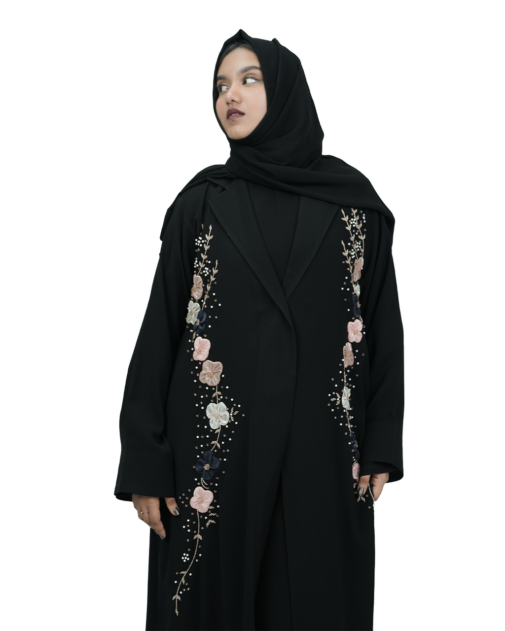 THE 3D FLORA TUX ABAYA