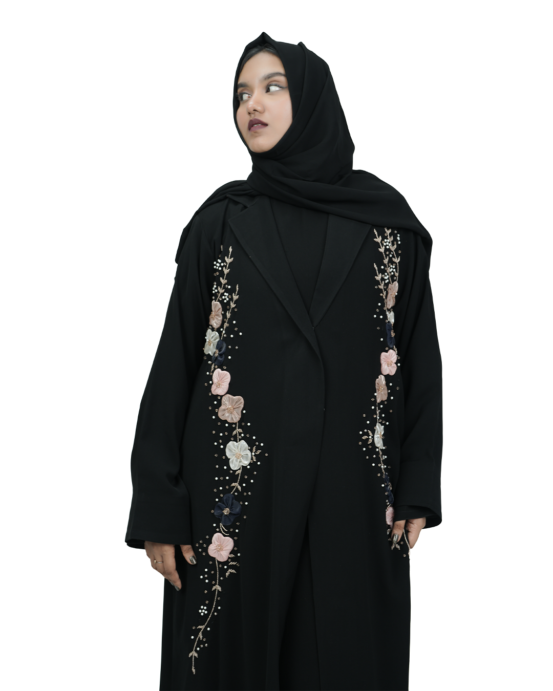 THE 3D FLORA TUX ABAYA
