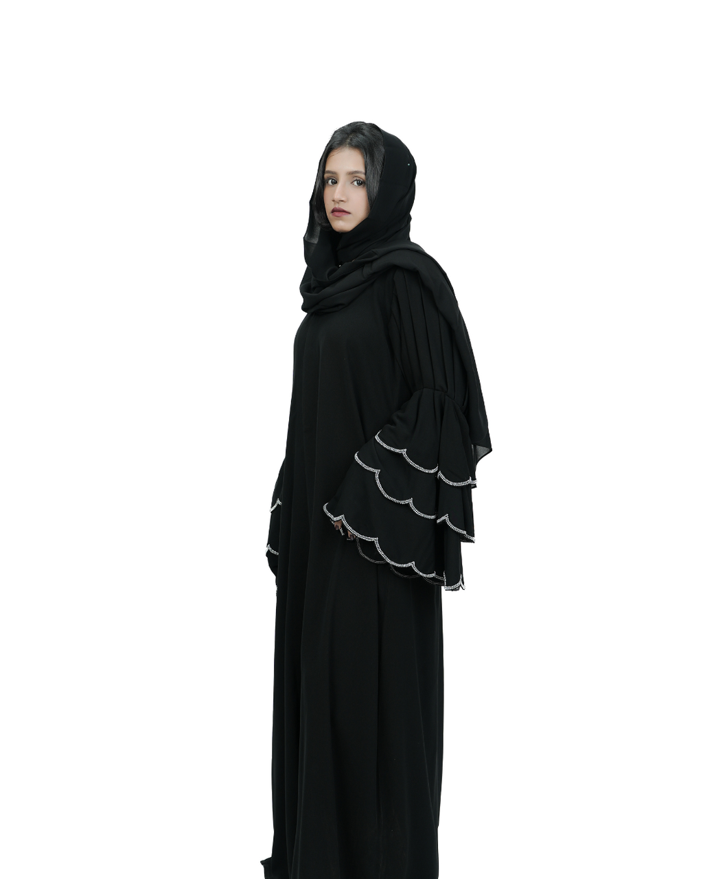 THE RUFFLED SYMPHONY ABAYA