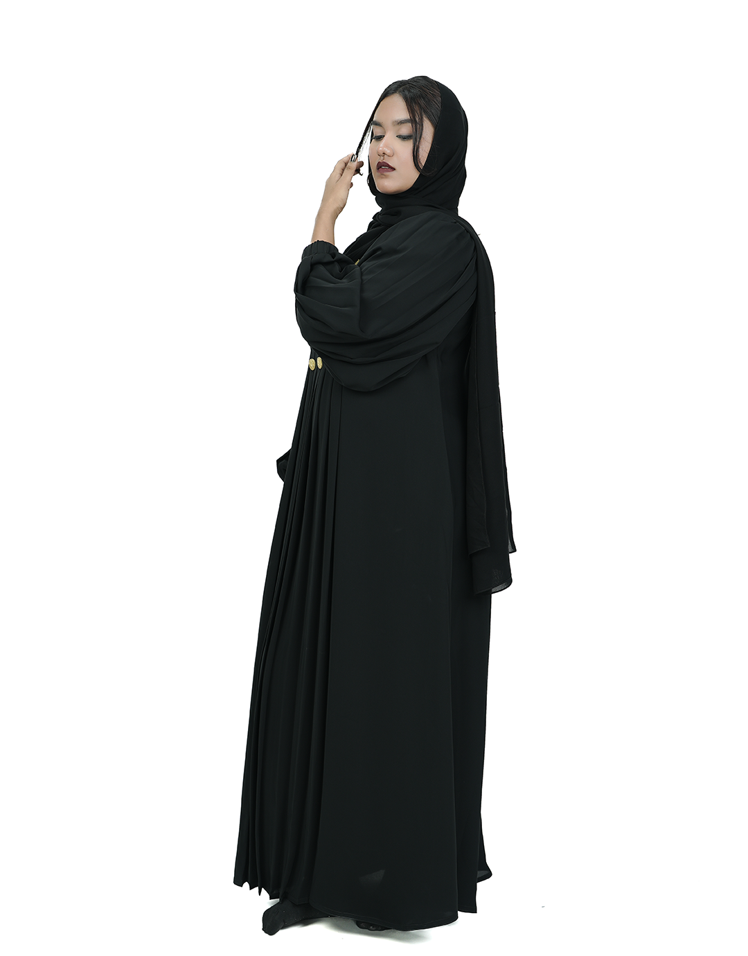 CAVALIER PLEAT ABAYA