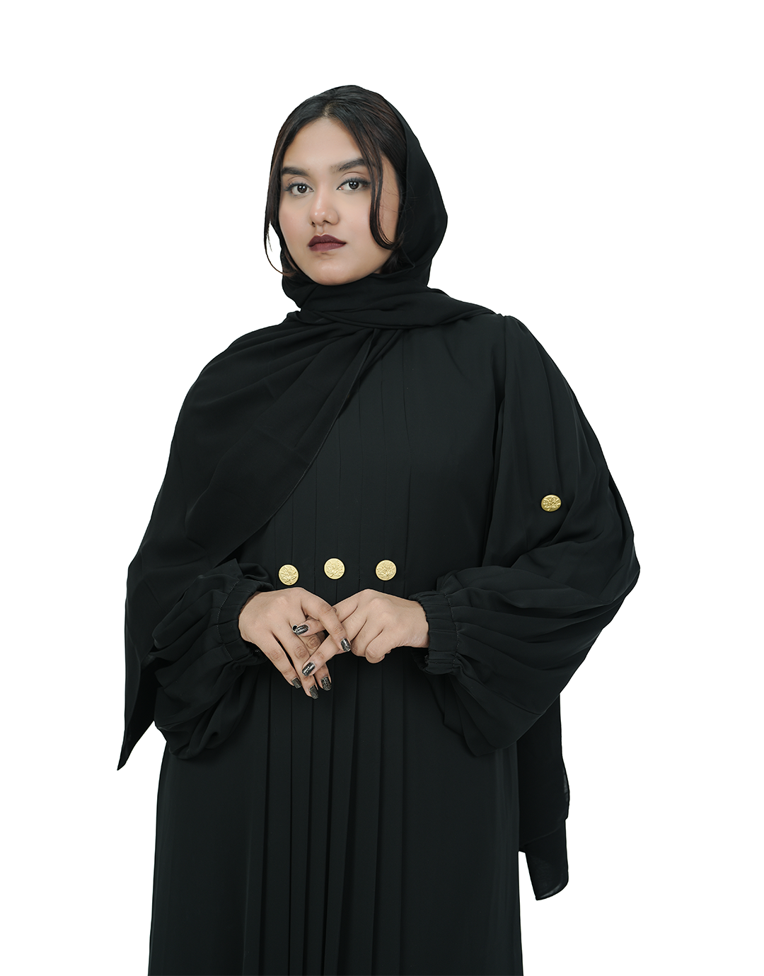 CAVALIER PLEAT ABAYA